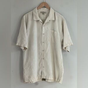 Tommy Bahama Men's Beige Short Sleeve Shirt
